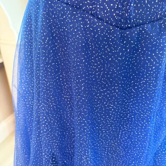 NEW Blue Dress with Glitter Tulle NWOT Size XL - Picture 7 of 9